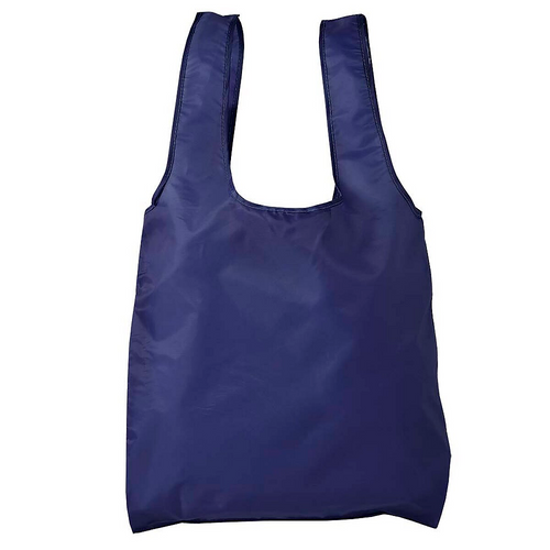 Shopper con soffietto in poliestere 190T ripiegabile in bustina, manici lunghi diversi [10102PR] 