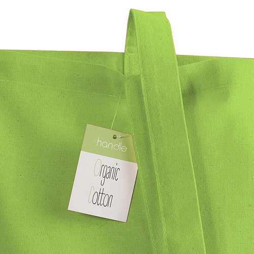 Shopper in cotone organico 140 g/m2, manici lunghi [18145] 
