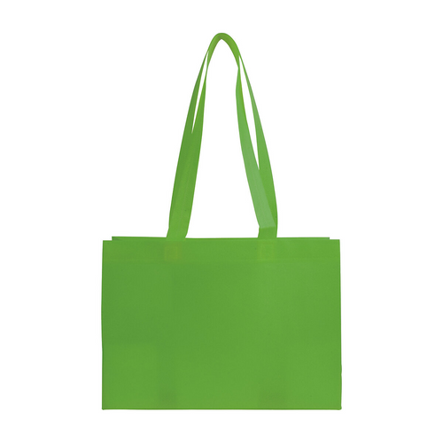 Shopper con soffietto alla base in TNT 70 g/m2 termosaldato, manici lunghi [18111] 