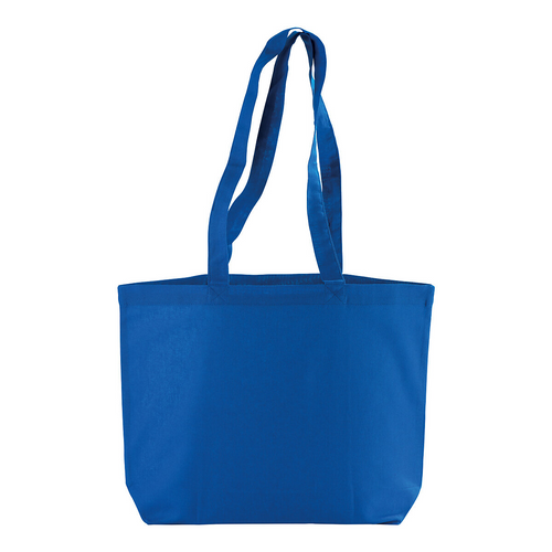 Shopper con soffietto alla base in cotone 120 g/m2, manici lunghi [18108] 