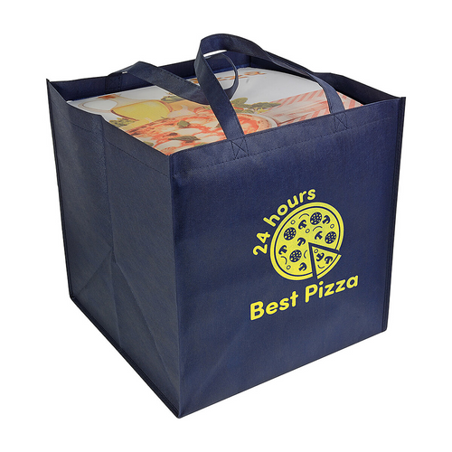 Shopper in formato cartone da pizza in TNT 80 g/m2 [18105] 