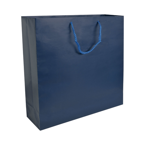 Shopper con soffietto in carta laminata opaca 157 g/m2 con rinforzo alla base [17150] 