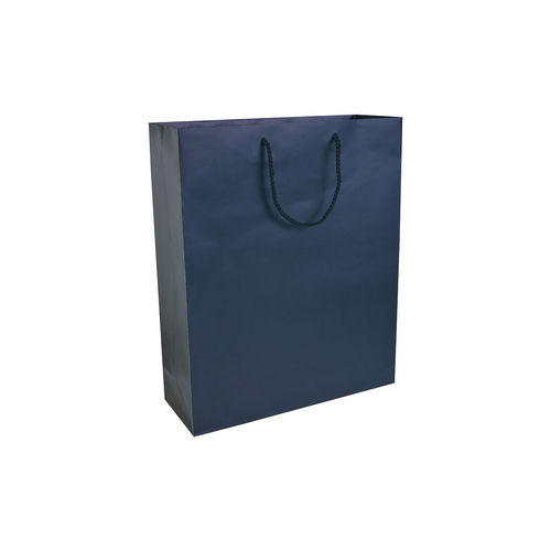Shopper con soffietto in carta laminata opaca 157 g/m2 con rinforzo alla base [17146] 