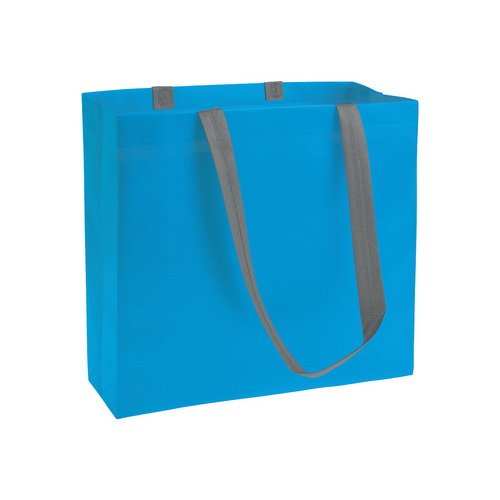 Shopper in TNT laminato, manici lunghi e soffietto [17145] 