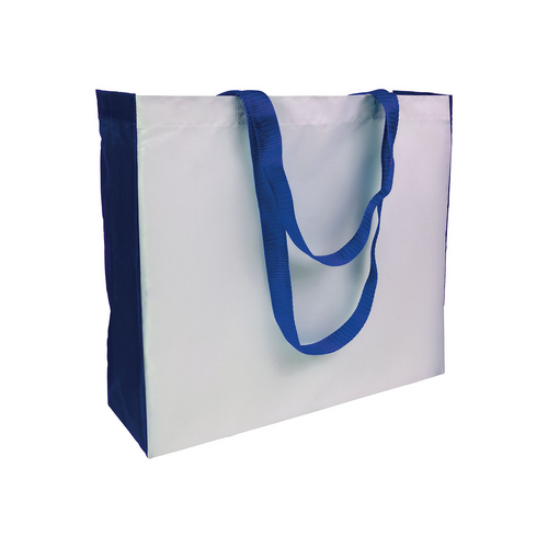 Shopper con soffietto colorato in poliestere 210D resistente al calore [17116] 