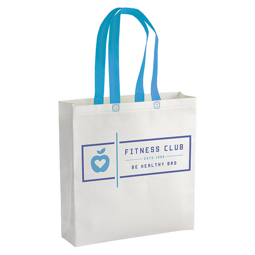 Shopper con soffietto in TNT laminato 100 g/m2 termosaldato, manici lunghi [17101] 