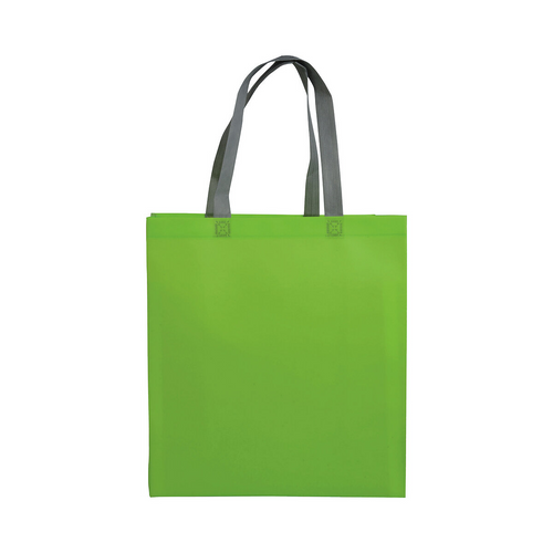 Shopper con soffietto in TNT laminato 100 g/m2 termosaldato, manici corti [16121] 