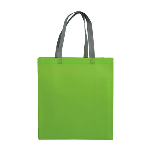 Shopper con soffietto in TNT laminato 100 g/m2 termosaldato, manici lunghi [16107] 