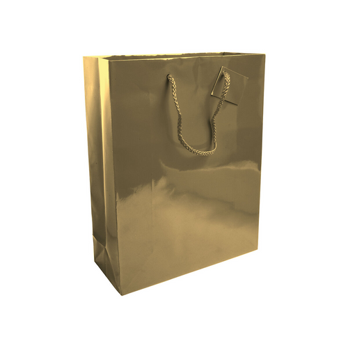 Shopper con soffietto in carta laminata 157 g/m2 con rinforzo alla base [15125] 