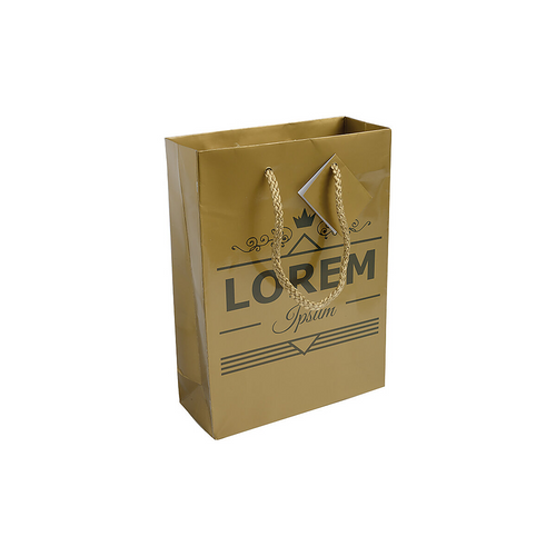 Shopper con soffietto in carta laminata 157 g/m2 con rinforzo alla base [15123] 