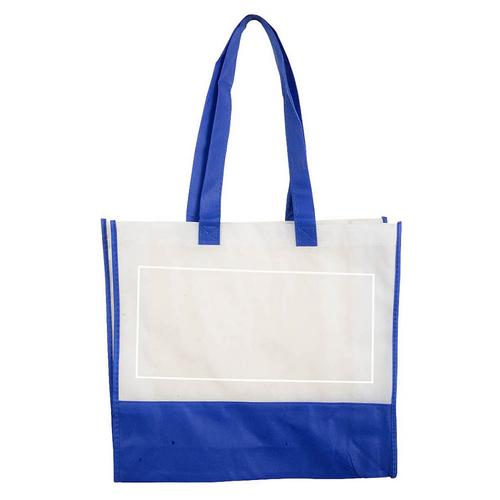 Shopper con soffietto in TNT 80 g/m2, manici lunghi [14110] 