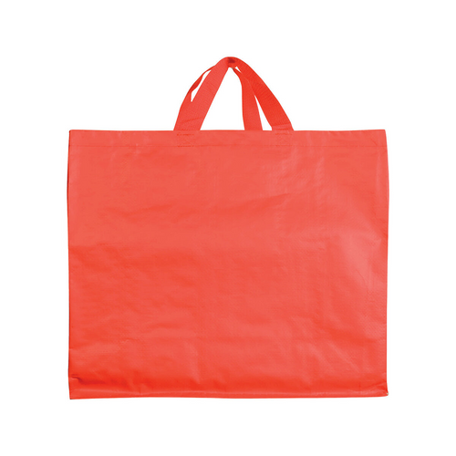 Shopper con soffietto in PP laminato opaco 120 g/m2, manici corti a nastro [12139] 