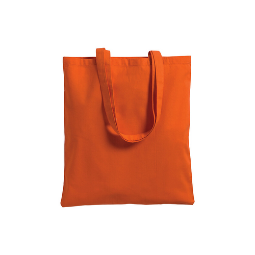 Shopper con soffietto in cotone 220 g/m2, manici lunghi e chiusura con zip [11125] 