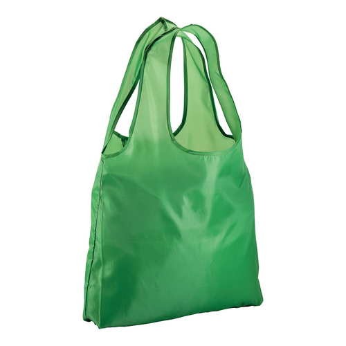 Shopper con soffietto in poliestere 190T ripiegabile in bustina, manici lunghi [10102] 