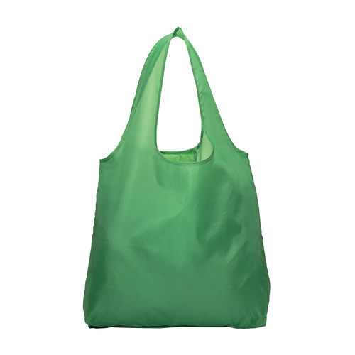 Shopper con soffietto in poliestere 190T ripiegabile in bustina, manici lunghi [10102] 