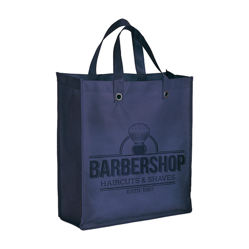 Shopper  ripiegabile con soffietto in TNT 80g/m2 cucito, manici corti [09161] 