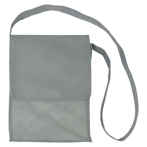 Shopper tascapane con soffietto in TNT 80 g/m2 cucito con tracolla [07116] 