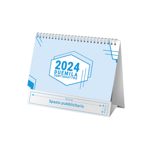 Calendario mensile 2024 da tavolo. Testi in italiano [24D069] 