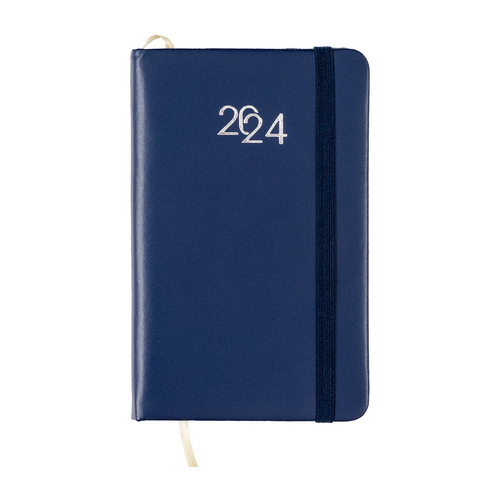 Agenda tascabile settimanale 2024 con copertina in PU con elastico [24748] 