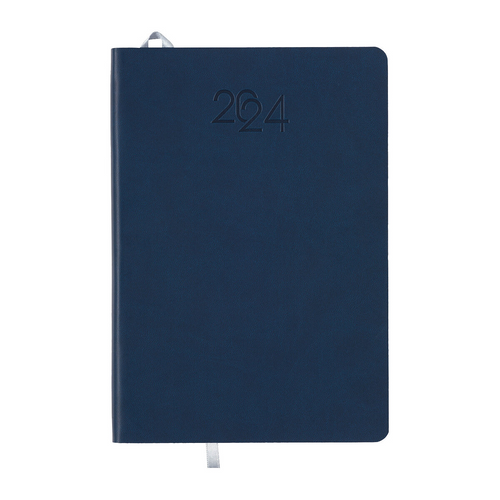 Agenda giornaliera 2024 con copertina in PU flessibile - Scatola su richiesta Art. 23799 [24747] 