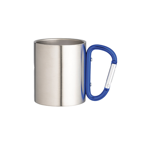Tazza in acciaio con manico in alluminio a moschettone, 200 ml [24441] 