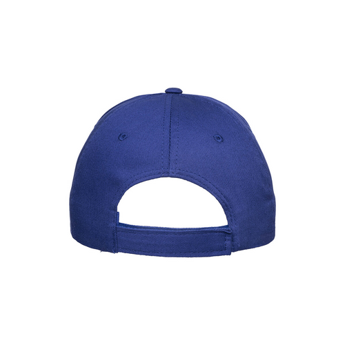 Cappellino in cotone 5 pannelli, visiera sandwich in contrasto con chiusura con velcro [24302] 