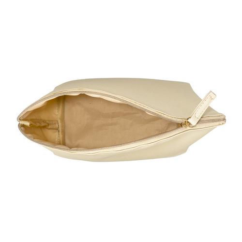 Beauty case multiuso in PU grana fine saffiano. Chiusura con zip e fodera interna [24159] 