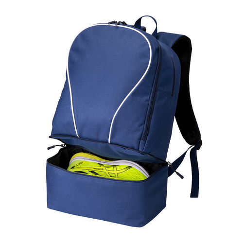 Zaino sport in poliestere, spallacci regolabili e vano porta scarpe imbottito [24157] 