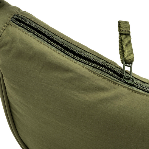 Borsa rotonda  in nylon con tracolla regolabile, chiusura con zip [24155] 
