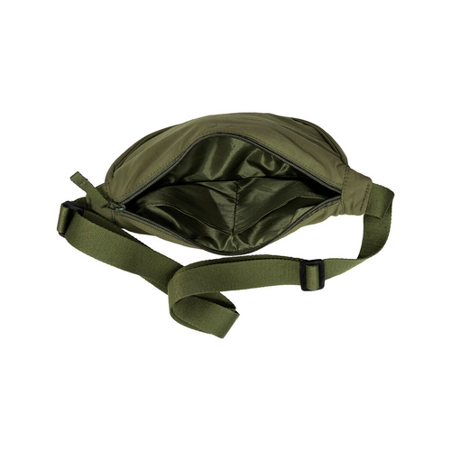 Borsa rotonda  in nylon con tracolla regolabile, chiusura con zip [24155] 