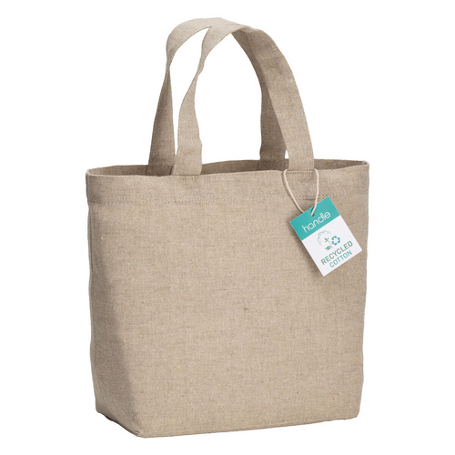 Shopper in cotone riciclato  150 g/m2 con manici corti [24152] 