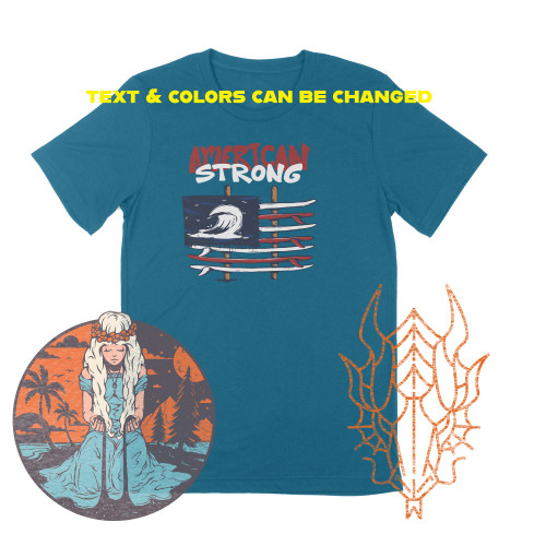 Surfboards Flag & American Strong