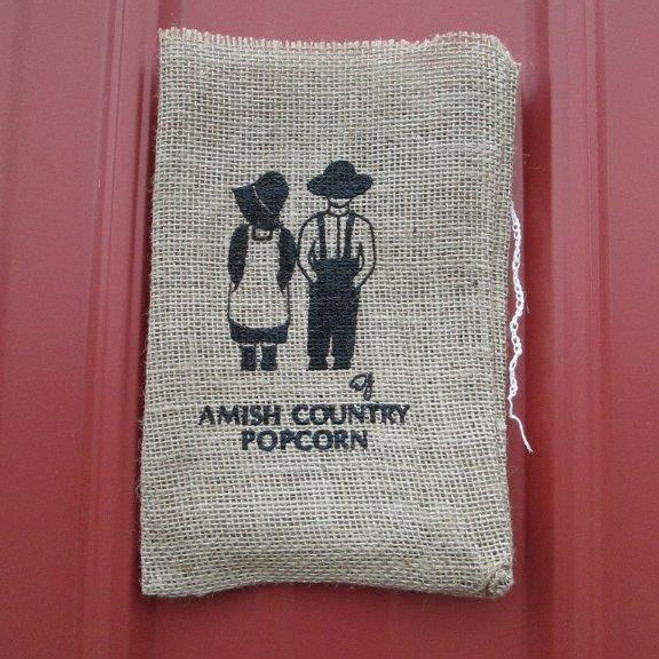 Burlap Bag with illustration of Amish children