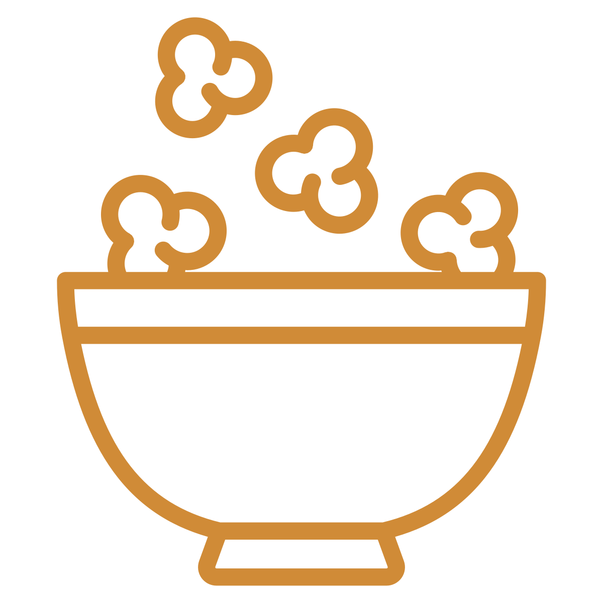 Popcorn bowl icon