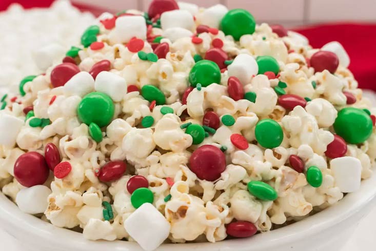 Santa Crunch Popcorn recipe