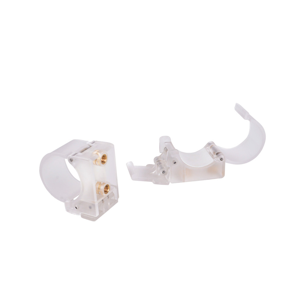 Nanlite PavoTube Transparent Polycarbonate T12 LED Tube Mounting Clip with 1/4-20in Receivers