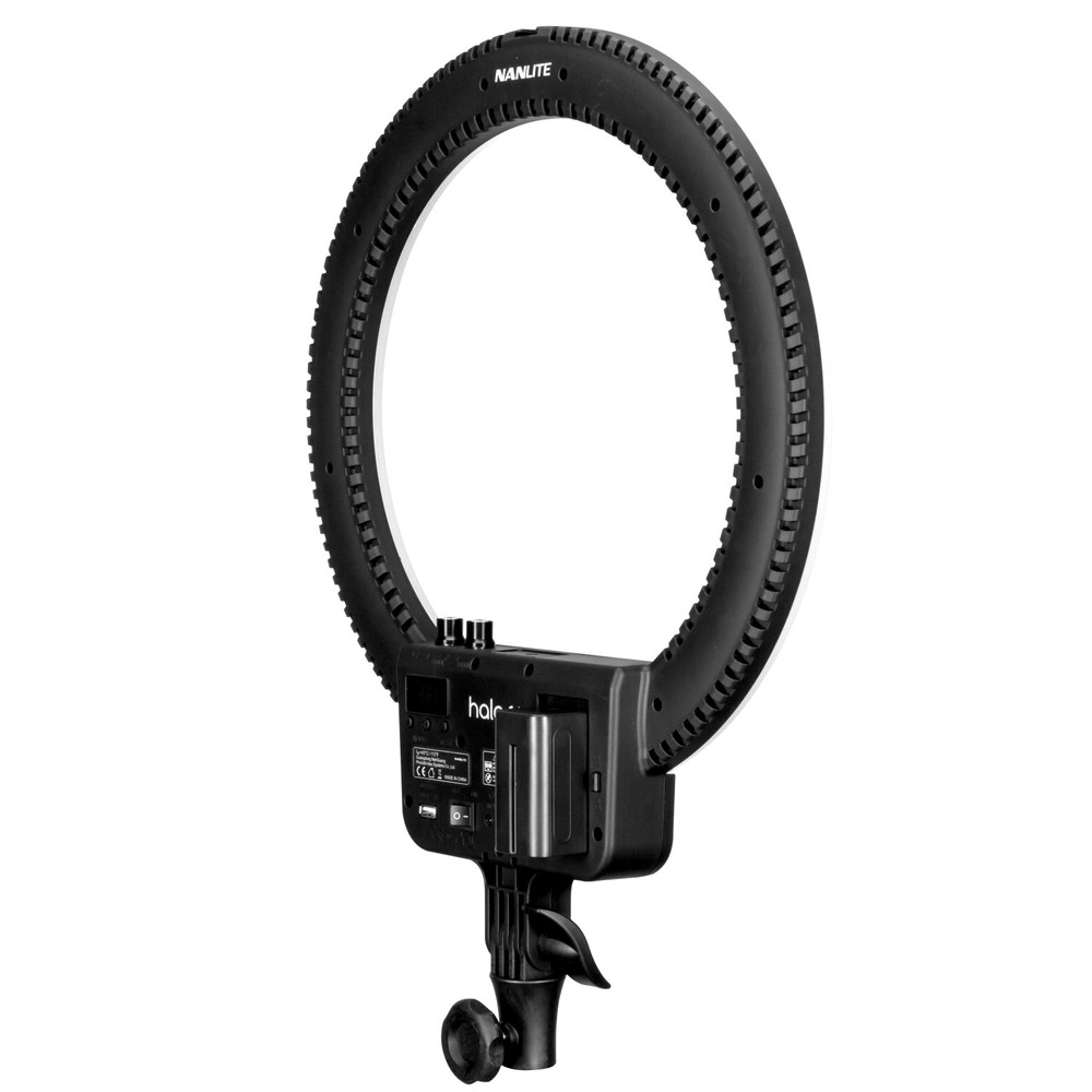 Nanlite Halo 16 Bicolour 16in LED AC/Battery 16in LED Ring Light with USB Power Passthrough