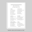 Business Checklist Business Checklist