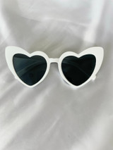 Trendy Heart Sunglasses for Bachelorette, Hens or Costume Theme Parties.  Red, pink, light pink, hot pink, beige and white sunglasses.  Wedding, bridal wear, accessories.