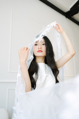Flower Sequin, Shiny Mantilla Cathedral (3m length) Veil, Ivory or White. Auckland, NZ supplied Flower Sequin, Shiny Mantilla Cathedral (3m length) Veil, Ivory or White. Auckland, NZ supplied