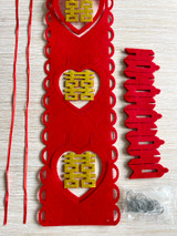 Double Happiness Hanging Chinese Tea Ceremony Decoration. Wall Banner. Asian Wedding, Vietnamese Wedding - Close Up Double Happiness Hanging Chinese Tea Ceremony Decoration. Wall Banner. Asian Wedding, Vietnamese Wedding - Close Up
