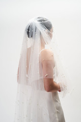 Auckland, NZ. Ivory or White Pearl Blusher Veil, Chapel (2.5m) or Floor (2m) Length. Soft Tulle, Round Edge - Blusher On Auckland, NZ. Ivory or White Pearl Blusher Veil, Chapel (2.5m) or Floor (2m) Length. Soft Tulle, Round Edge - Blusher On