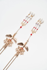 Auckland, NZ. Wedding Tea Ceremony Red Phoenix Tassel Hairpins - Full Shot Auckland, NZ. Wedding Tea Ceremony Red Phoenix Tassel Hairpins - Full Shot