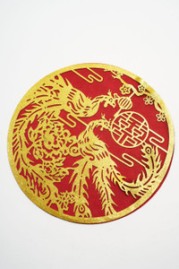Red & Gold Double Happiness & Phoenix Wall Banner / Sticker - Tea Ceremony, Chinese Wedding, Vietnamese Wedding. Culture Wedding Red & Gold Double Happiness & Phoenix Wall Banner / Sticker - Tea Ceremony, Chinese Wedding, Vietnamese Wedding. Culture Wedding