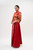 Auckland, NZ.  Red Wedding Dress. Chinese Tea Ceremony Traditional Phoenix Red & Gold 2 Piece Gown Qun Kwa, Qipao, Cheongsam - Side View