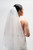 Auckland, NZ. Ivory or White Pearl Blusher Veil, Chapel (2.5m) or Floor (2m) Length.  Soft Tulle, Round Edge - Back View