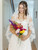 Auckland NZ.  Traditional Flower Lace, Spanish Cathedral Mantilla Ivory Veil.  Floral, Flower, Leaves, Leaf, Back View