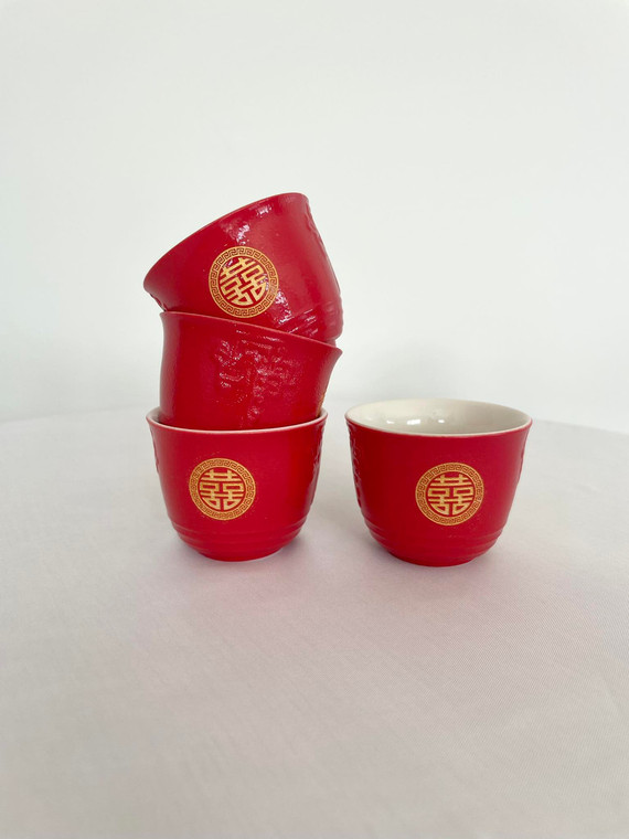 Traditional Chinese, Asian, Vietnamese Wedding Tea Ceremony - Tea Pot Set.  Double Happiness. Tea Cups Traditional Chinese, Asian, Vietnamese Wedding Tea Ceremony - Tea Pot Set.  Double Happiness. Tea Cups