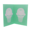 Strawberry Topped Cupcakes Cone Gift Box Card Inside