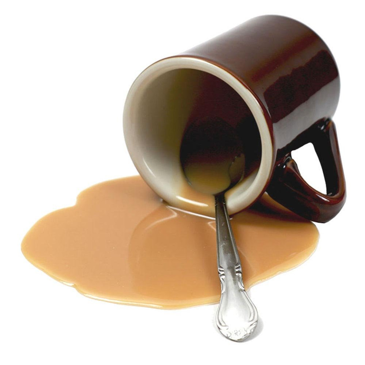 Fake Coffee Mug Spill With Spoon Fake Coffee Mug Spill With Spoon